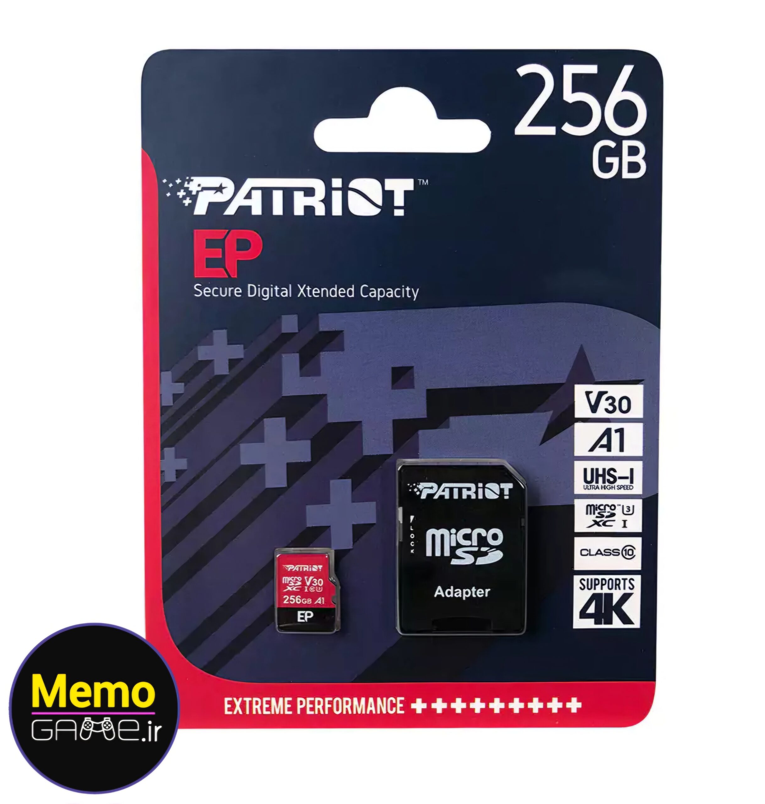 کارت حافظه microSDXC پاتریوت مدل EP-V30 A1 ظرفیت 256 گیگابایت